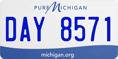 MI license plate DAY8571