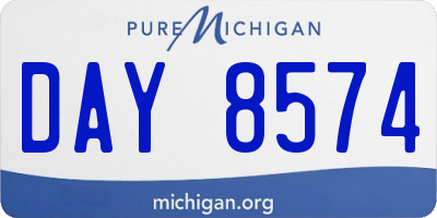 MI license plate DAY8574