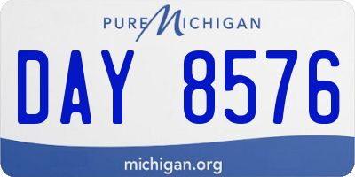 MI license plate DAY8576
