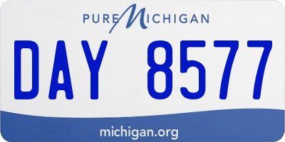 MI license plate DAY8577