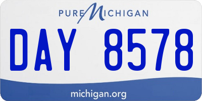 MI license plate DAY8578