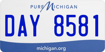 MI license plate DAY8581