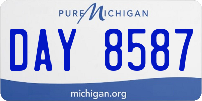 MI license plate DAY8587