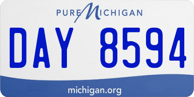 MI license plate DAY8594