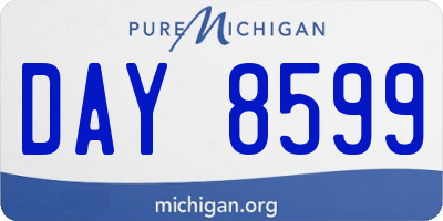 MI license plate DAY8599