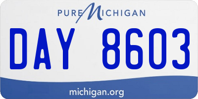 MI license plate DAY8603
