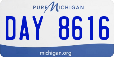 MI license plate DAY8616