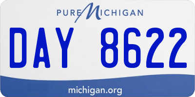 MI license plate DAY8622