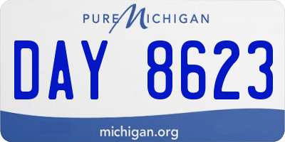 MI license plate DAY8623