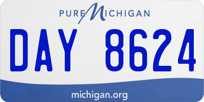 MI license plate DAY8624