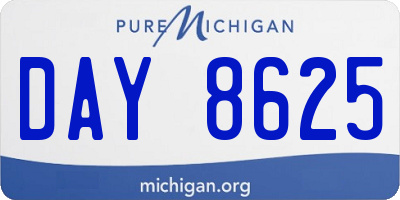 MI license plate DAY8625