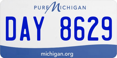 MI license plate DAY8629