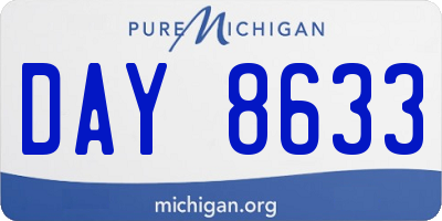 MI license plate DAY8633