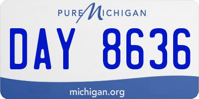 MI license plate DAY8636