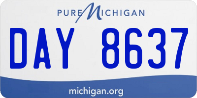 MI license plate DAY8637