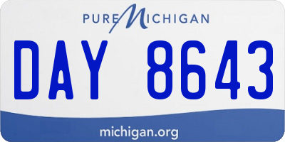 MI license plate DAY8643