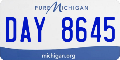 MI license plate DAY8645