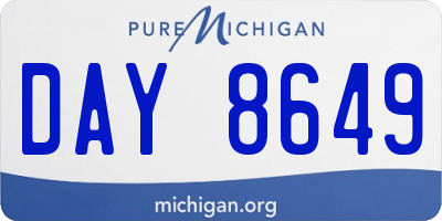 MI license plate DAY8649