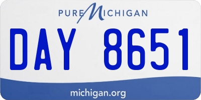 MI license plate DAY8651