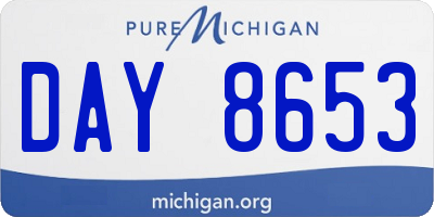 MI license plate DAY8653