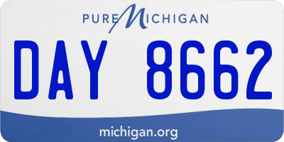 MI license plate DAY8662