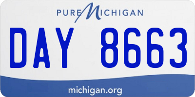 MI license plate DAY8663
