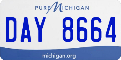 MI license plate DAY8664