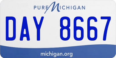 MI license plate DAY8667