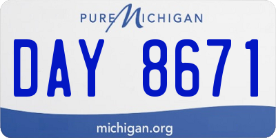 MI license plate DAY8671