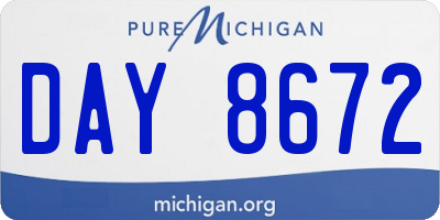 MI license plate DAY8672