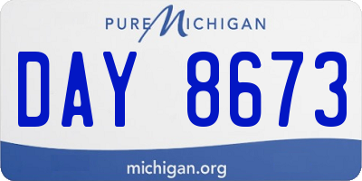 MI license plate DAY8673