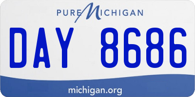MI license plate DAY8686