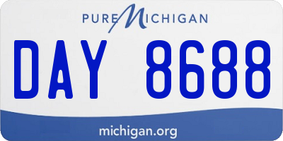 MI license plate DAY8688
