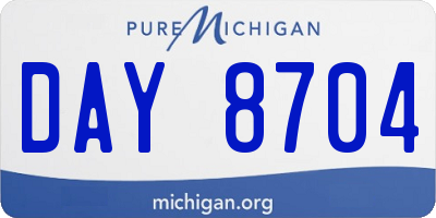 MI license plate DAY8704