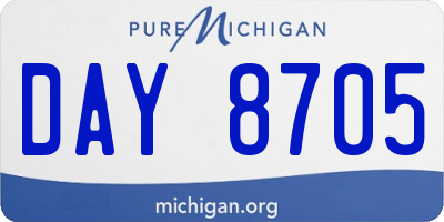 MI license plate DAY8705