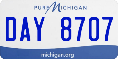 MI license plate DAY8707