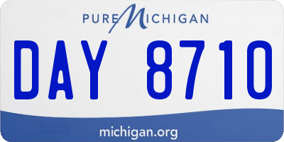 MI license plate DAY8710