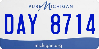 MI license plate DAY8714
