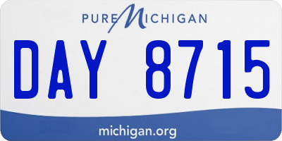 MI license plate DAY8715