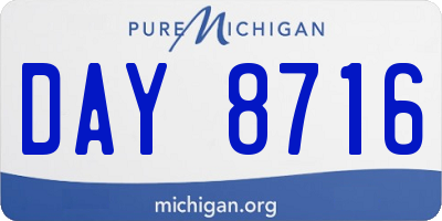 MI license plate DAY8716