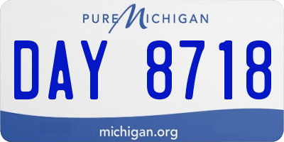 MI license plate DAY8718