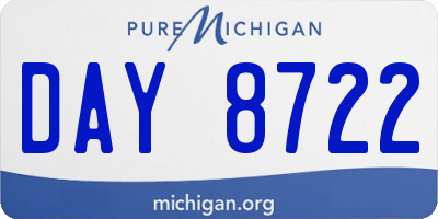 MI license plate DAY8722