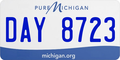 MI license plate DAY8723