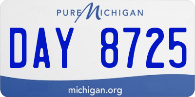 MI license plate DAY8725