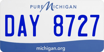 MI license plate DAY8727