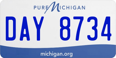 MI license plate DAY8734