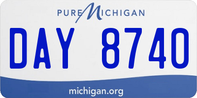 MI license plate DAY8740