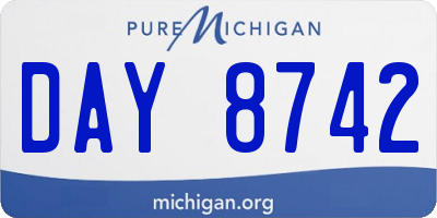 MI license plate DAY8742