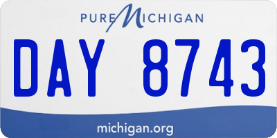 MI license plate DAY8743