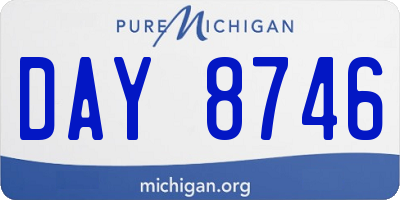 MI license plate DAY8746